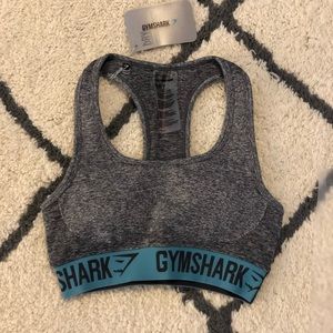 Flex charcoal dusty blue sports bra